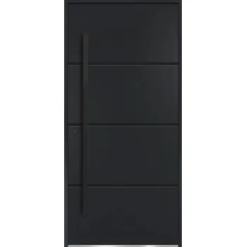 Vchodové dveře Kovové vchodové dveře S68 Unico 90L antracit otevírání dovnitř