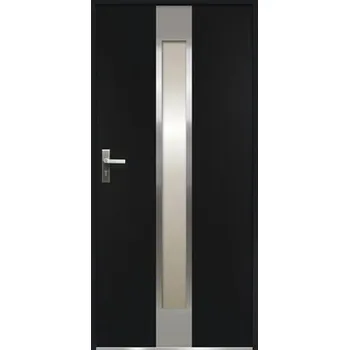 Vchodové dveře Kovové vchodové dveře S68 Neptun 90L tmavý antracit otevírání dovnitř