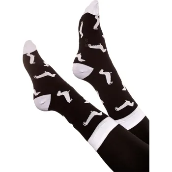 Dámské ponožky KAŠMIR ALL DOG KS03 černé