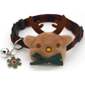 Obojek pro psa Nastavitelný obojek pro kočky se zvonečkem | kočičí designový obojek s rolničkou - Červený los