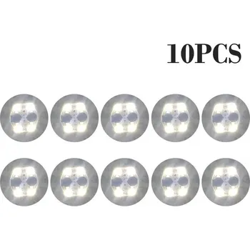 Party dekorace Svítící LED nálepky na láhve pro party a dekorace | svítící doplněk na oslavu | - Bílá 10ks,6,0 cm