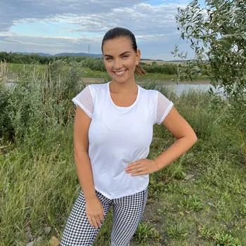 Dámské tričko Dámské bílé sportovní tričko Velikost: M