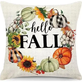 Dekorativní polštářek Dekorační polštář | podzimní povlak na polštář s potiskem, 45 x 45 cm - 45x45cm,38