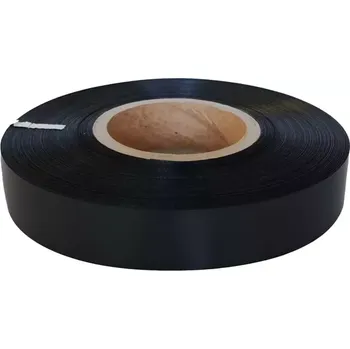 Stuha Textilní stuha saténová černá standartní, délka 200 m