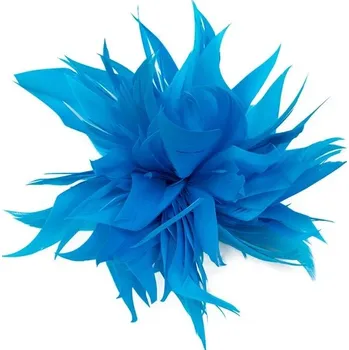 Brož Spínací špendlík s luxusním pírkem | Brož, Ozdoba - Modré jezero