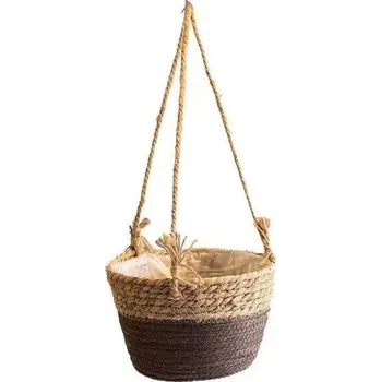 Květináč Závěsný květináč | Květinový koš, Úložný košík - Barva kávy