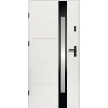 Vchodové dveře Vchodové dveře ocelové Ariadna P55 80 L bílé otevírání ven