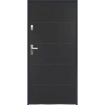 Vchodové dveře Kovové vchodové dveře S68 Madryn 90L antracit otevírání dovnitř