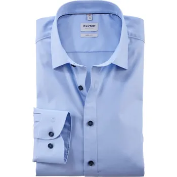 Pánská košile Olymp Level Five 24/Seven Body Fit společenská košile 200064 11 Modrá 45
