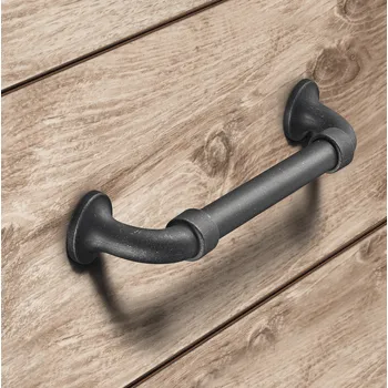 Nábytkové kování Häfele Uchytka PETROL / Černá antik 160 mm