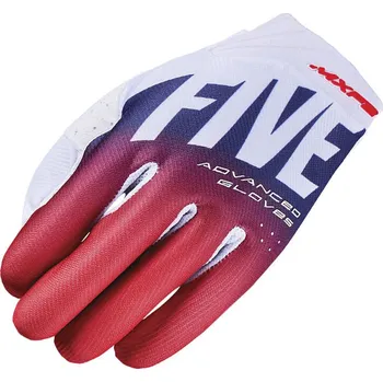 Moto rukavice Five MXF2 Evo Split white/red/blue vel. M