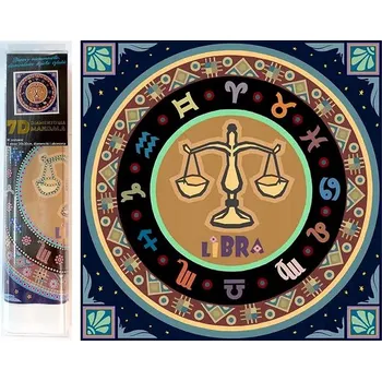 Diamantové malování Norimpex 7D Znamení zvěrokruhu Váhy 30 × 30 cm