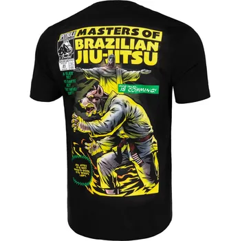 Pánské tričko PitBull West Coast Triko Masters Of BJJ - černé L