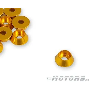 Spojovací materiál motoru Podložka tvarová M4 - elox (1ks) Golden