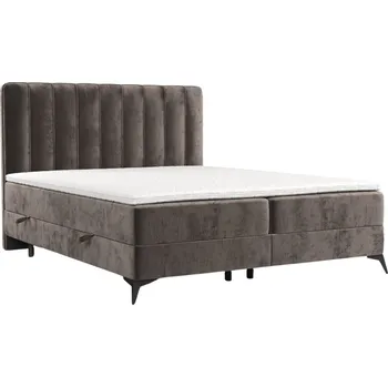 Postel Maison de Rêve Hnědá čalouněná postel boxspring AGGAZ 140 x 200 cm