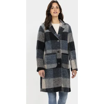 Dámský kabát KABÁT CAMEL ACTIVE COAT CHECK BLUE