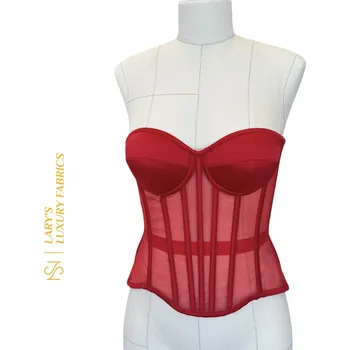 Korzet Prodloužený korzet - červený Velikost: L