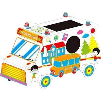 Karnevalový kostým Annam DIY Kartonový Autobus omalovánka 37,6 × 60,5 × 34,6 cm