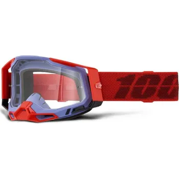 Motocyklové brýle RACECRAFT 2 CLEAT, 100% brýle, čiré plexi