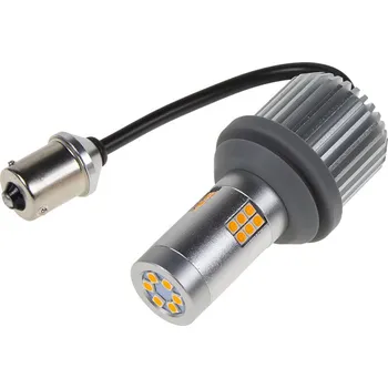 Autožárovka LED BAU15s oranžová, CAN-Bus, 12-24V, 30LED/3030SMD