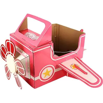 Karnevalový kostým Annam Kartonové letadlo růžové 46 × 77,5 × 92,5 cm