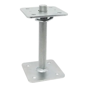 Tesařské kování HPM TEC Patky pilíře s pojistkou - galvanický zinek Rozměry: 80x80 - M16x100