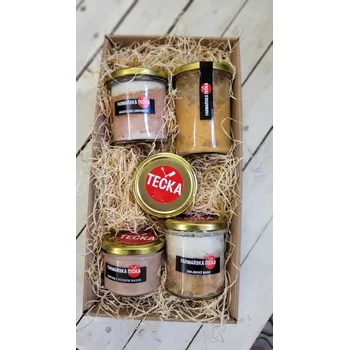 Dárkový potravinový koš Tečka - Dárková krabička pro muže Tečka