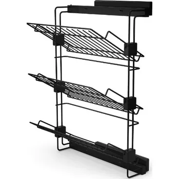 Botník Emuca Výsuvný botník NEXUS s tlumením / Černý matný Pravý 350 mm