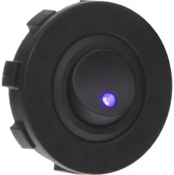 vypínač Spínač kolébkový kulatý 20A modrá LED