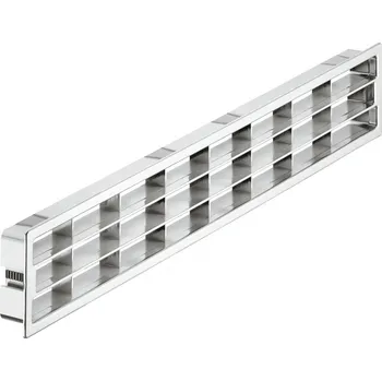 Větrací mřížka Häfele Plastová větrací mřížka 458 x 65 mm / chrom lesklý 458 mm 65 mm