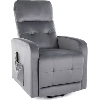 Křeslo Nábytek PEGAS s.r.o. Polohovatelné křeslo OTUS II Velvet, Šedý Bluvel 14