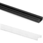 Emuca LED profil s difuzorem pro modulární šatní systém ZERO / Černý matný 1,1 m