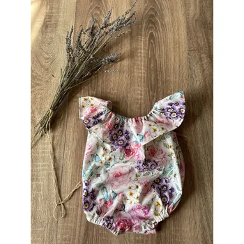 NuNa Kids Opalovačky s modrými a fialovými květinami 68 bílá