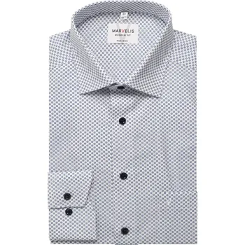 Pánská košile Marvelis pánská společenská košile Modern Fit 722864 00 Bílá 43