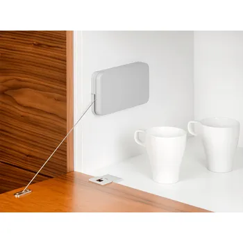 Nábytkové kování Emuca Skládací mechanismus s tlumením MiniWINCH / Šedý 14 kg