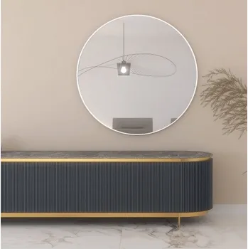 Zrcadlo Home decoration Designové zrcadlo RONDO / Bílé matné 400 mm