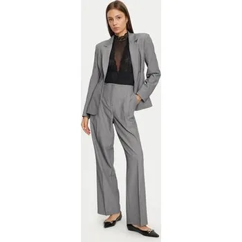Dámská móda Vero Moda Kalhoty z materiálu Vika 10323447 Šedá Straight Fit M_32