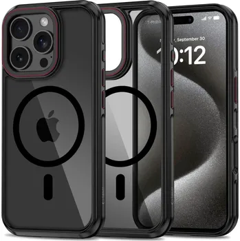 Pouzdro na mobilní telefon KRYT TECH-PROTECT MAGHYBRID MAGSAFE IPHONE 16 PRO BLACK/RED