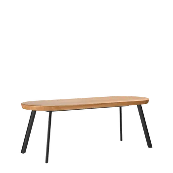 SPOT SP-490W-2-N1 (kostra černý nástřik), 2 místná dřevěná lavice