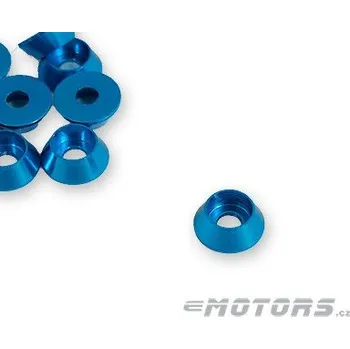 Spojovací materiál motoru Podložka tvarová M4 - elox (1ks) Water Blue