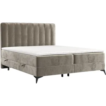 Postel Maison de Rêve Béžová čalouněná postel boxspring AGGAZ 200 x 200 cm
