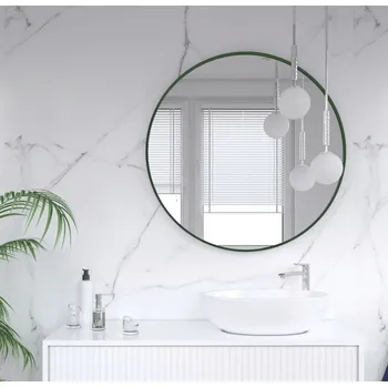 Zrcadlo Home decoration Designové zrcadlo RONDO / Zelená matná 400 mm