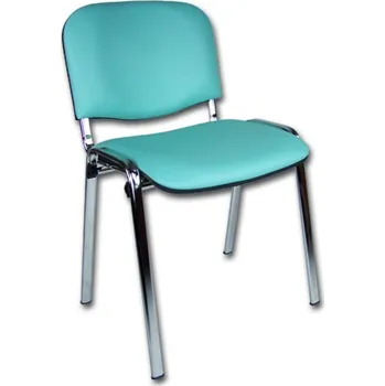 Konferenční židle ISO eko-kůže CHROM Zelená II