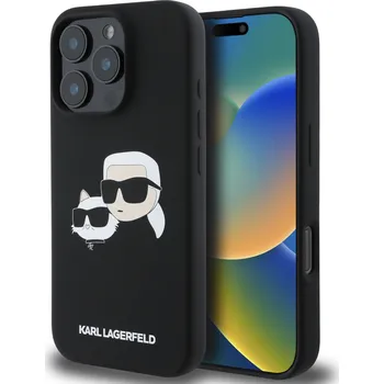 Karl Lagerfeld Liquid Silicone Double Heads MagSafe Zadní Kryt pro iPhone 16 Pro Barva: Černá