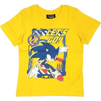 Chlapecké tričko Dětské tričko Ježek Sonic - Let's Go! - Yellow 128