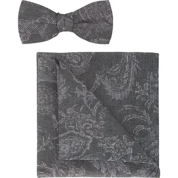 Motýlek Olymp pánský motýlek a kapesníček 100% hedvábí 179869 60 Šedá ONE SIZE