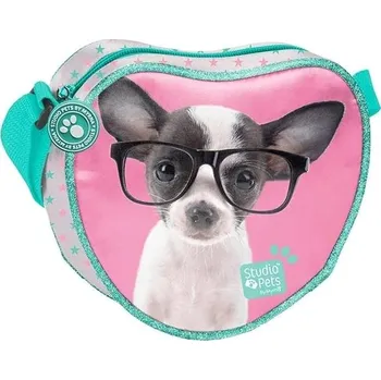 Kabelka PASO Kabelka srdce pejsek čivava s brýlemi