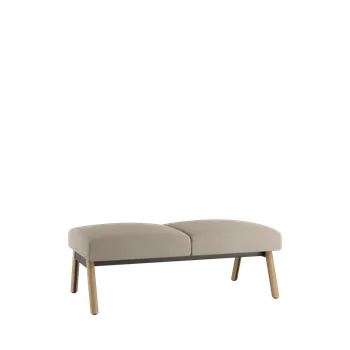 Dvojmístná lavice Nido NI-BE2-D (nohy přírodní dub)