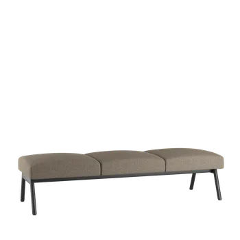 Trojmístná lavice Nido NI-BE3-N1 (nohy kovové černé)