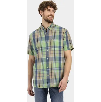 Pánská košile KOŠILE CAMEL ACTIVE SHORTSLEEVE SHIRT TEAL/GREENGREEN